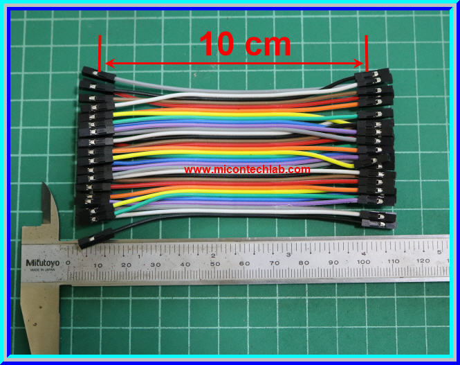 1x จั๊มเปอร์ปลายเมียเมีย (F2F) 40 เส้น 10 ซม. (Jumper)