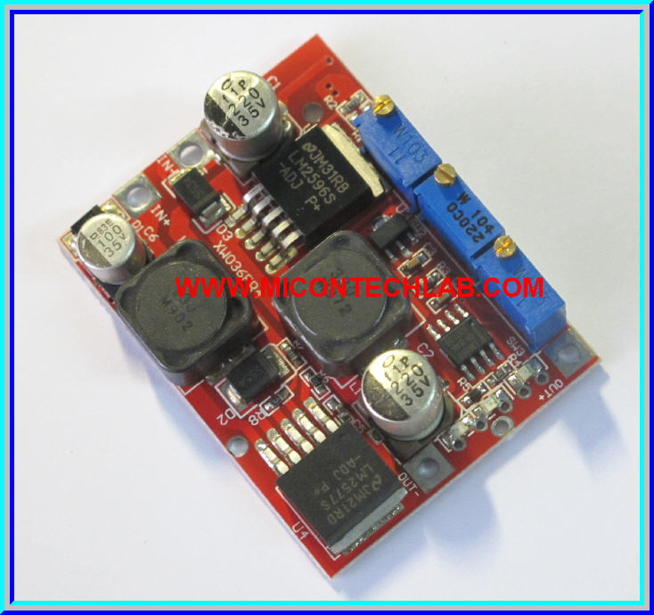 1x LM2596 LM2577 สเตปอัพ สเตปดาวน์ (บัค บูสท์) แบบควบคุมแรงดันและกระแส CC CV