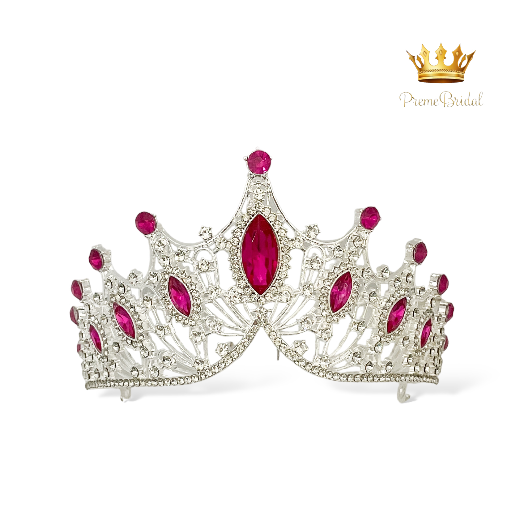 (พร้อมส่ง) เทียร่า 303 สีเงิน-ชมพูบานเย็น มงกุฎนางงาม งานสวย ปราณีต QCเพชรทุกเม็ด สินค้าพร้อมส่งจากไทย