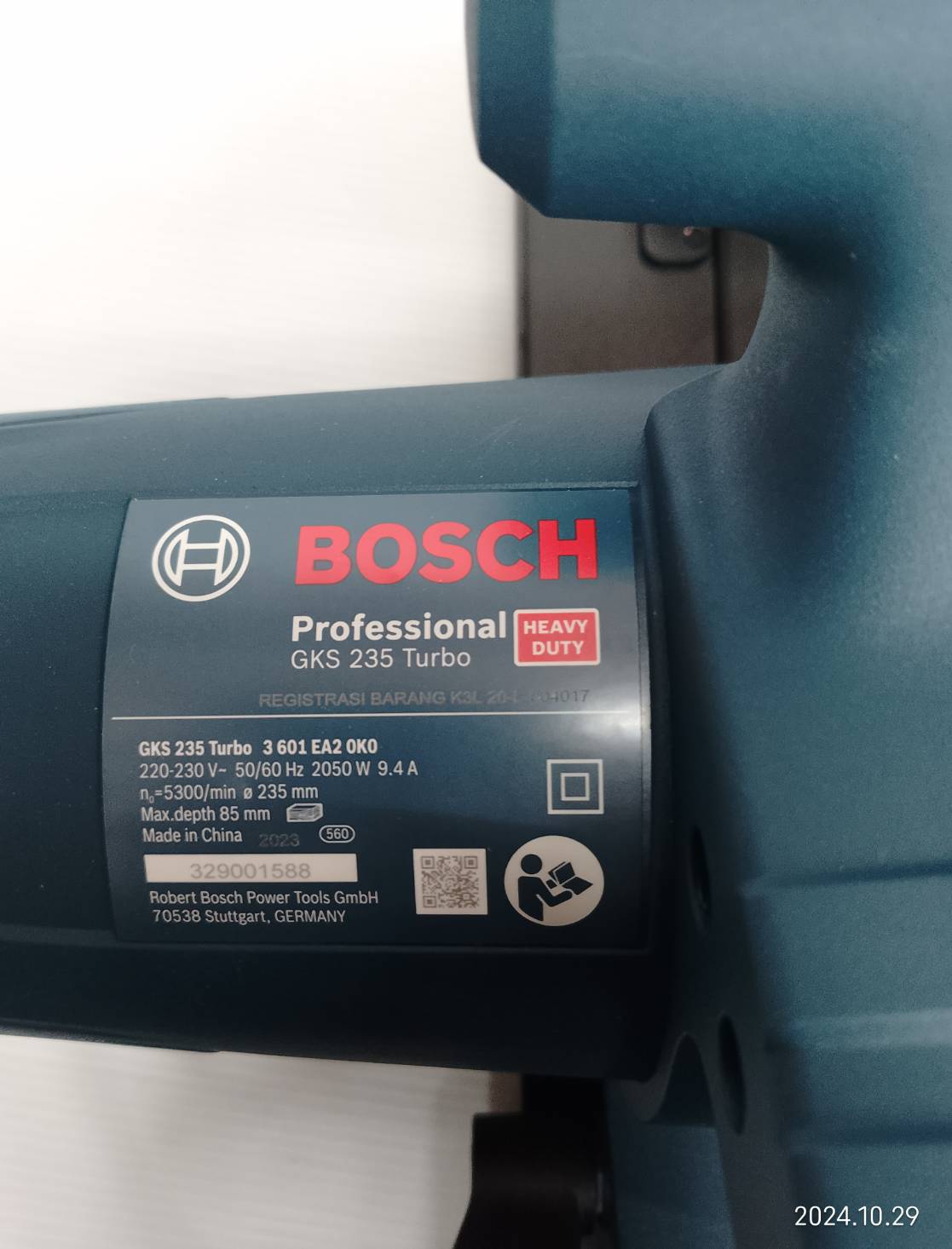 เลื่อยวงเดือน9" GKS235TURBO BOSCH