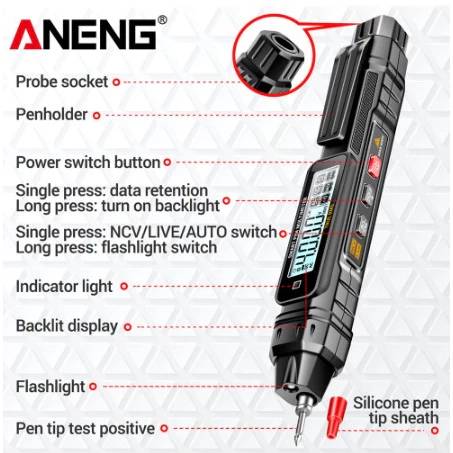 ปากกาวัดไฟดิจิตอล A3005 ANENG