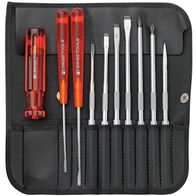 ชุดไขควงพร้อมซองหนัง 10 ตัว/ชุด PB-215L PB SWISS TOOLS