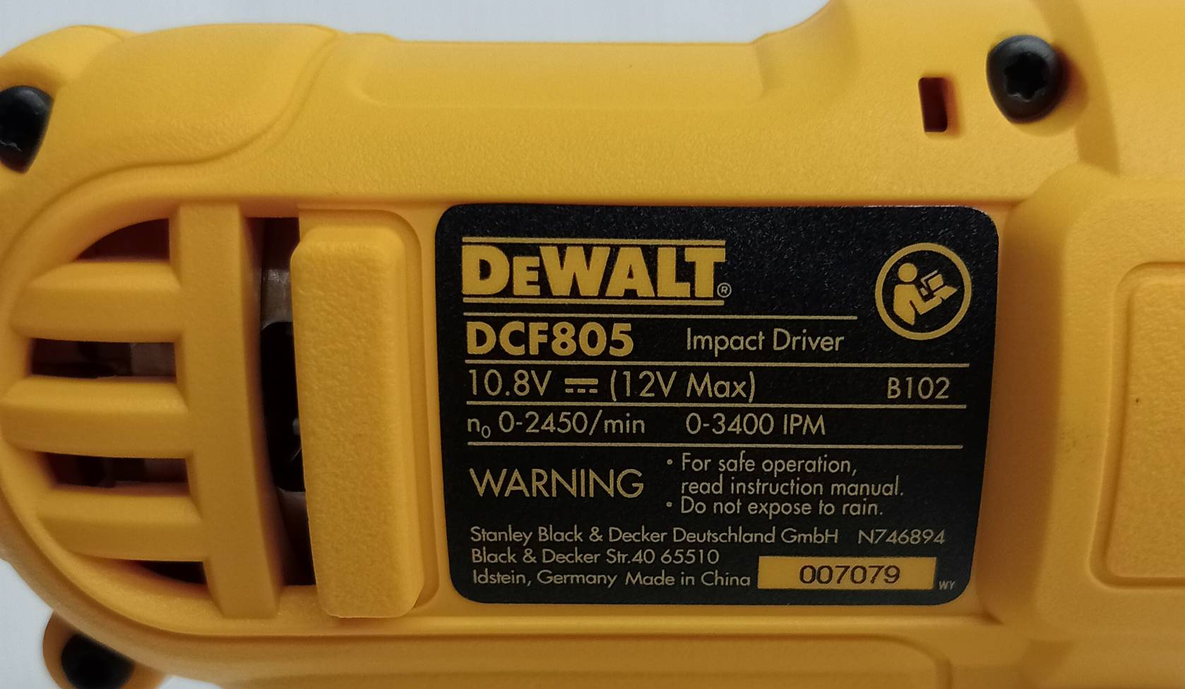 สว่านไร้สาย 12V ขนาด 6.35 มม. DCF805D2A-B1 DEWALT