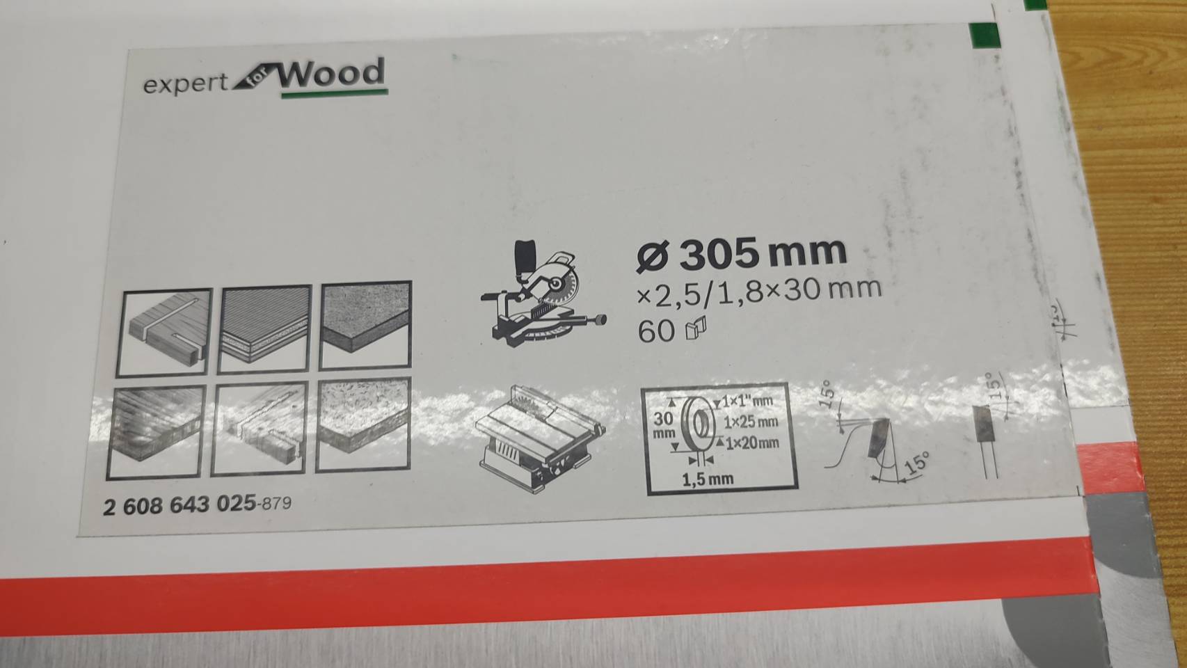 ใบเลื่อยวงเดือน12"X60T BOSCH 2608643025