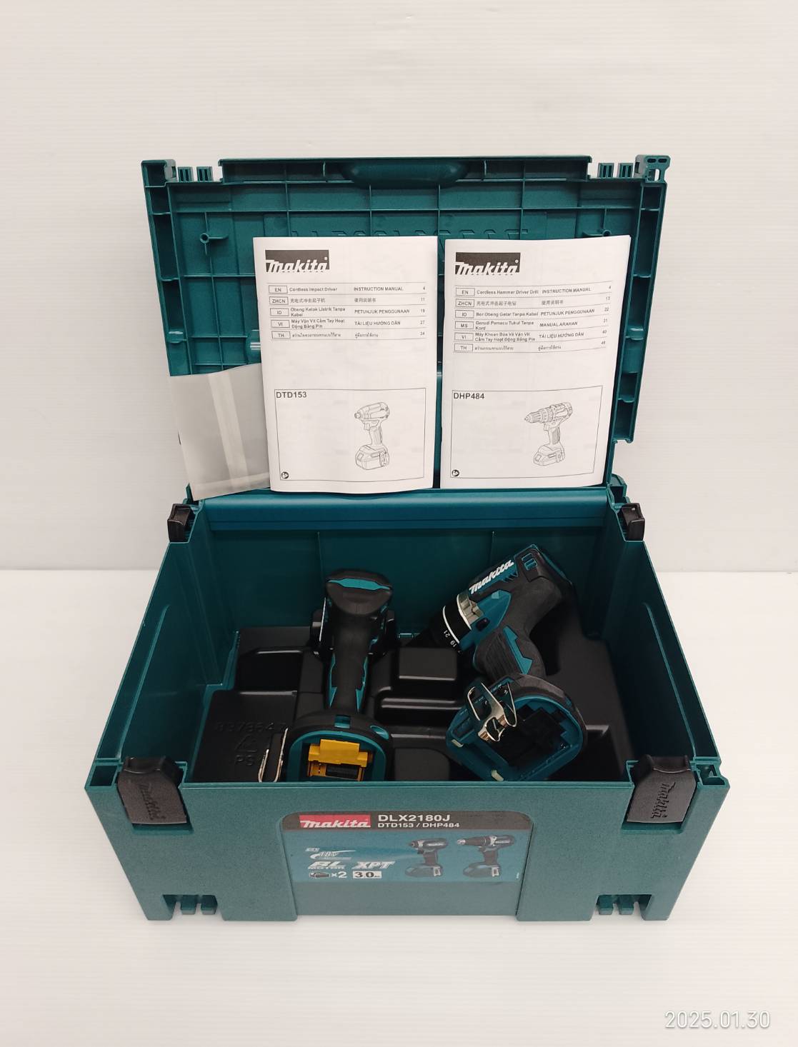 COMBO KIT 18V มากีต้า MAKITA DLX2180Z (DHP484Z+DTD153Z)