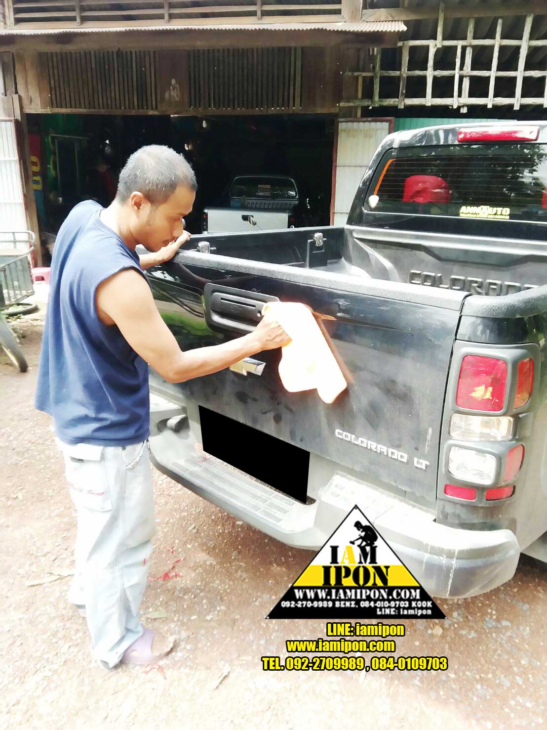 TRAIL HANDLE&TRAIL PLATE HANDLE CHEVROLET COLORADO FLATBLACK ครอบมือจับฝาท้ายและเบ้ารองมือเปิดฝาท้ายดำด้านเชฟโรเลตโคโลราโด