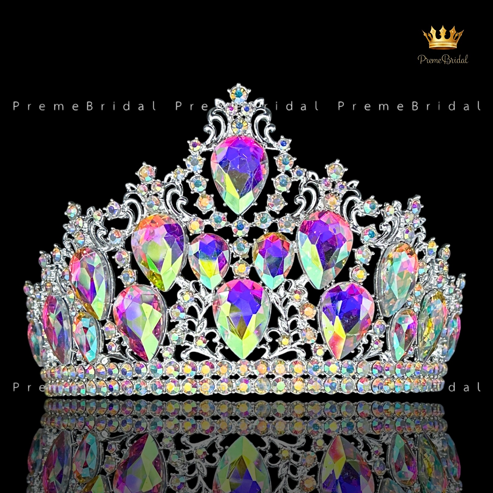 (พร้อมส่ง) เทียร่า 452 มงกุฎครึ่งหัว ไซส์นางงาม ปราณีต QCเพชรทุกเม็ด สินค้าพร้อมส่งจากไทย