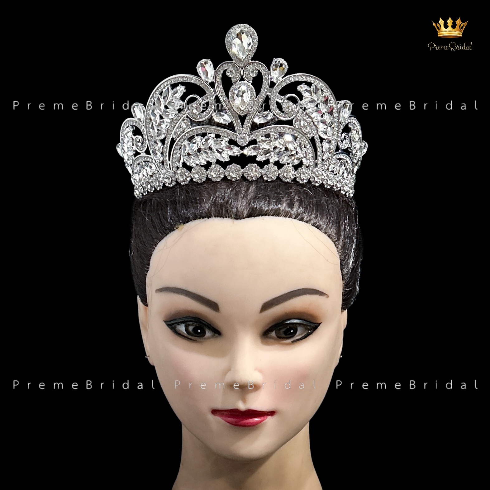 (พร้อมส่ง) เทียร่า 412 มงกุฎนางงาม ครึ่งหัว งานสวย ปราณีต QCเพชรทุกเม็ด สินค้าพร้อมส่งจากไทย