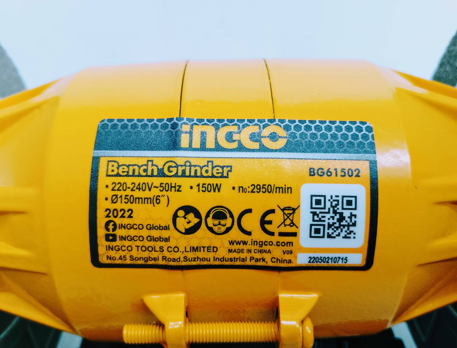 INGCO มอเตอร์หินไฟ รุ่น BG61502 ขนาด 6"