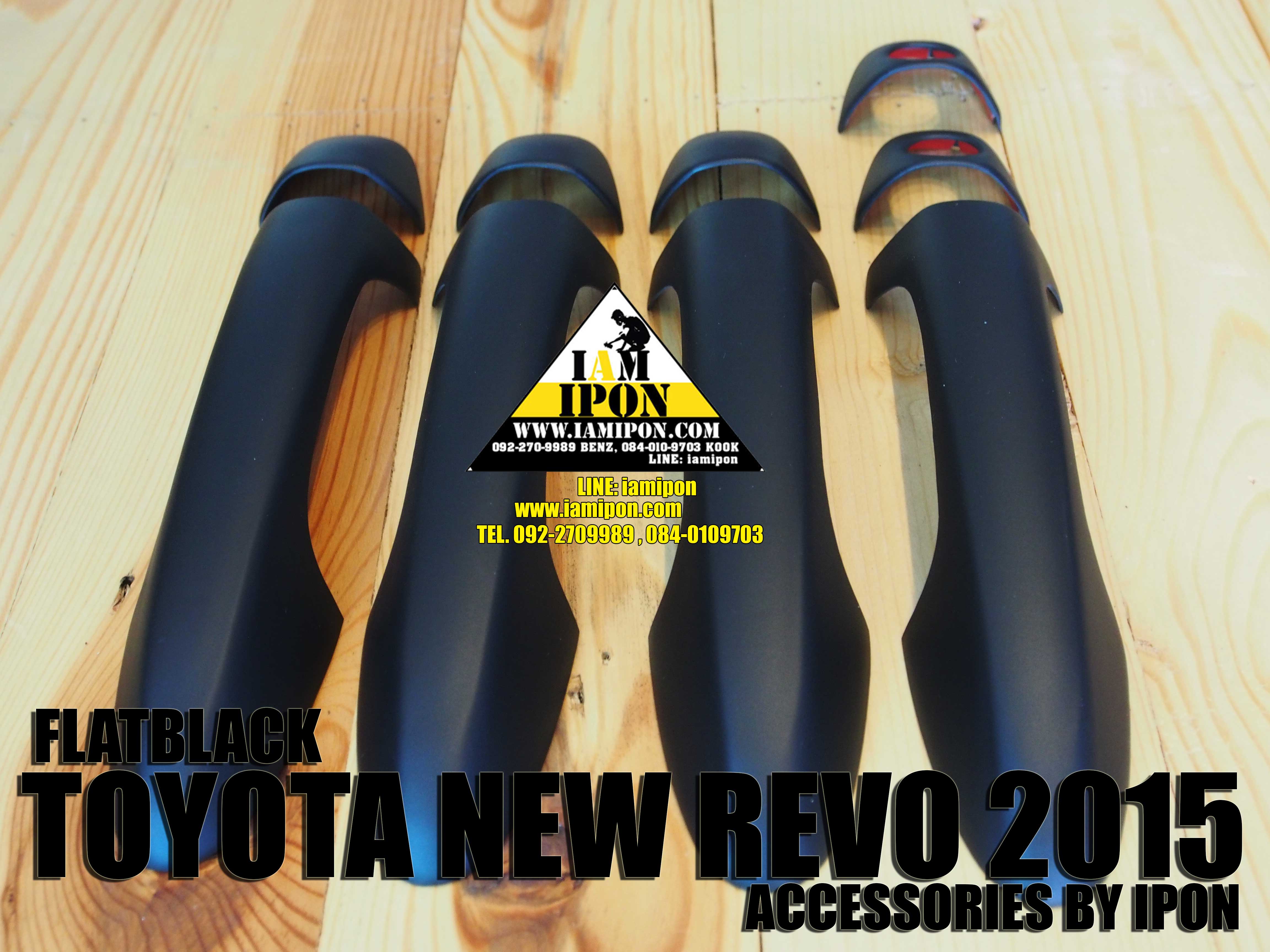 DOOR HANDLE TOYOTA REVO 2015 FLATBLACK ครอบมือจับดำด้านโตโยต้ารีโว่ใหม่ 2015