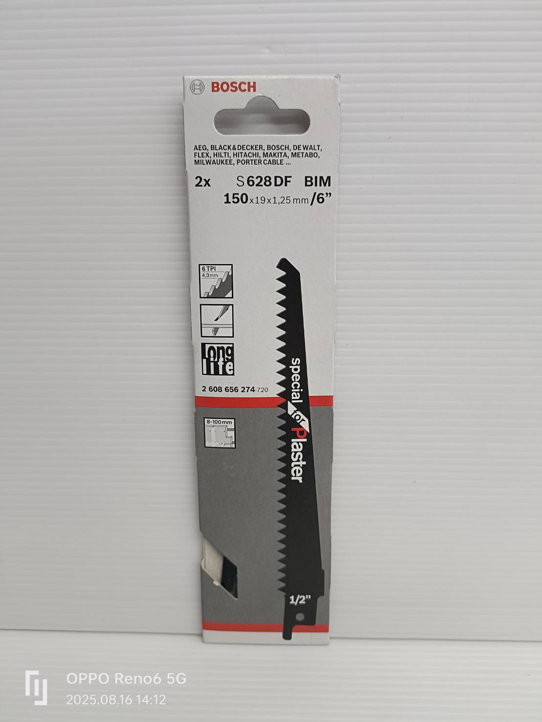 ใบเซเบอร์ S628DF BOSCH 2608656274