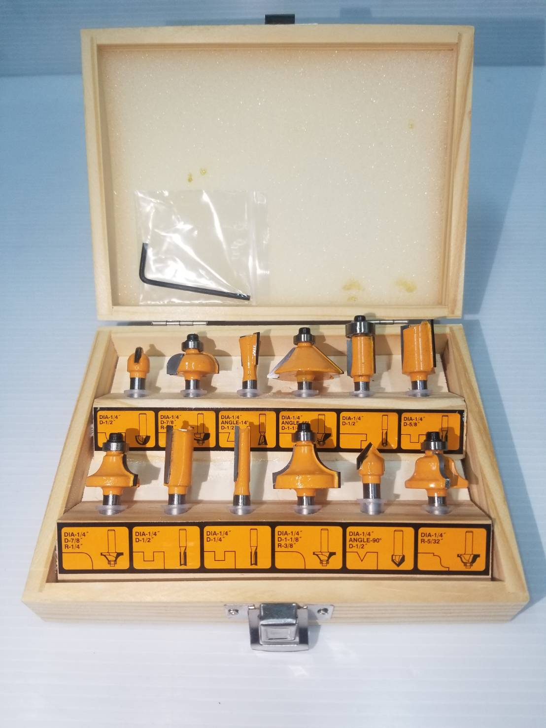 ชุดดอกทริมเมอร์1/4 12ชุดตัว AKRT12141 INGCO