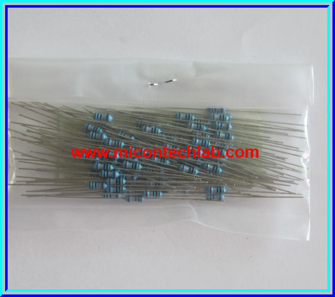 100x ตัวต้านทาน 50 Ohm 1/4 Watt 1% Metal film Resistor