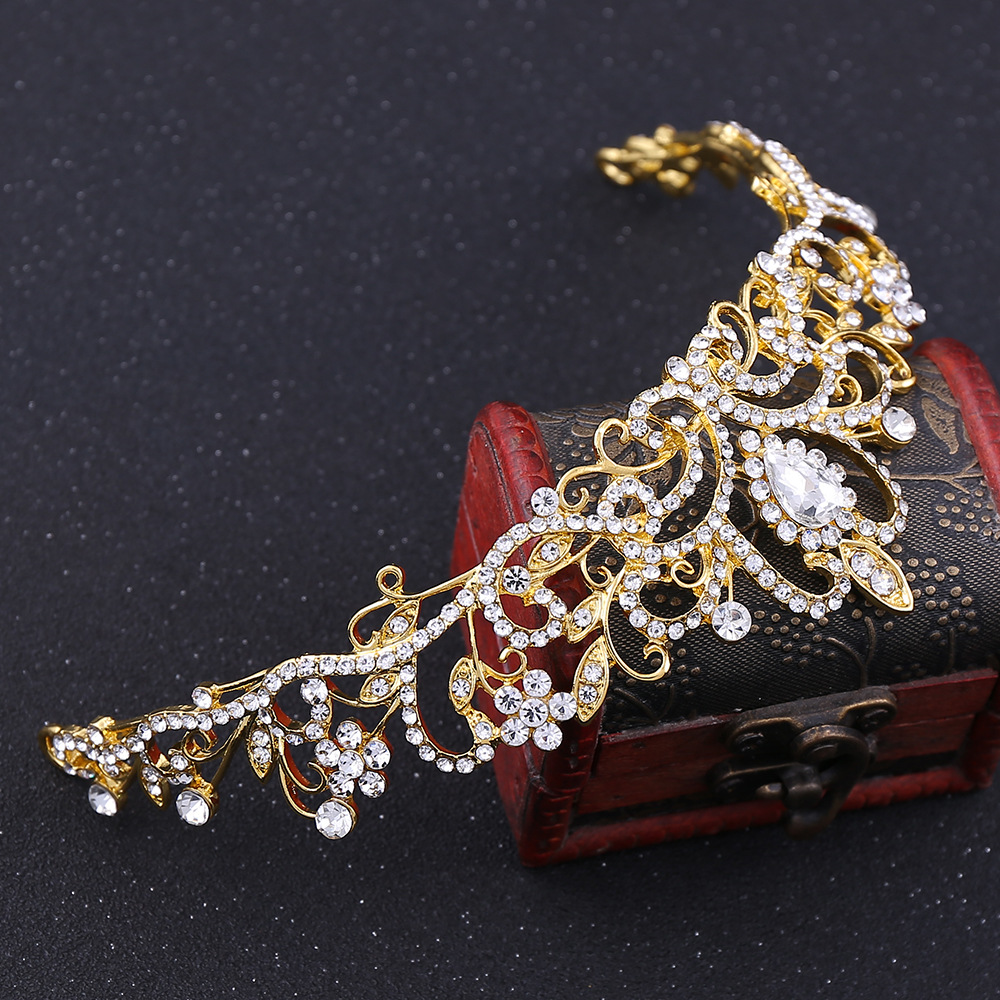 (พร้อมส่ง) เทียร่า 050 สีทอง มงกุฎนางงาม มงกุฎเจ้าหญิง งานสวย ปราณีต QCเพชรทุกเม็ด สินค้าพร้อมส่งจากไทย