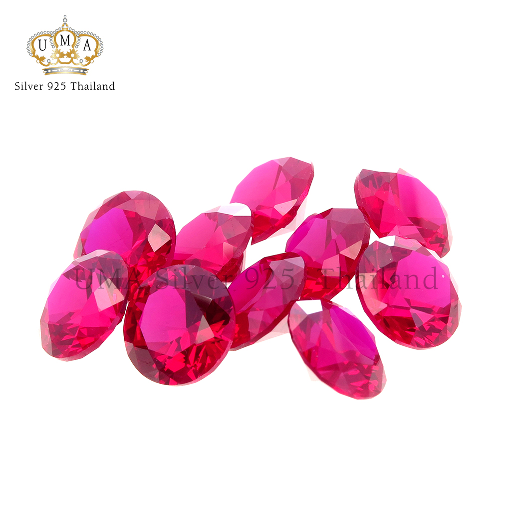 เพชรCorundum 7A คอรันดัม ทรงกลม สีชมพูเข้ม เบอร์ 3 (Pink Dark Corundum No.3 ROUND) - Size 1.10mm - 1แพ็ค - 1000เม็ด
