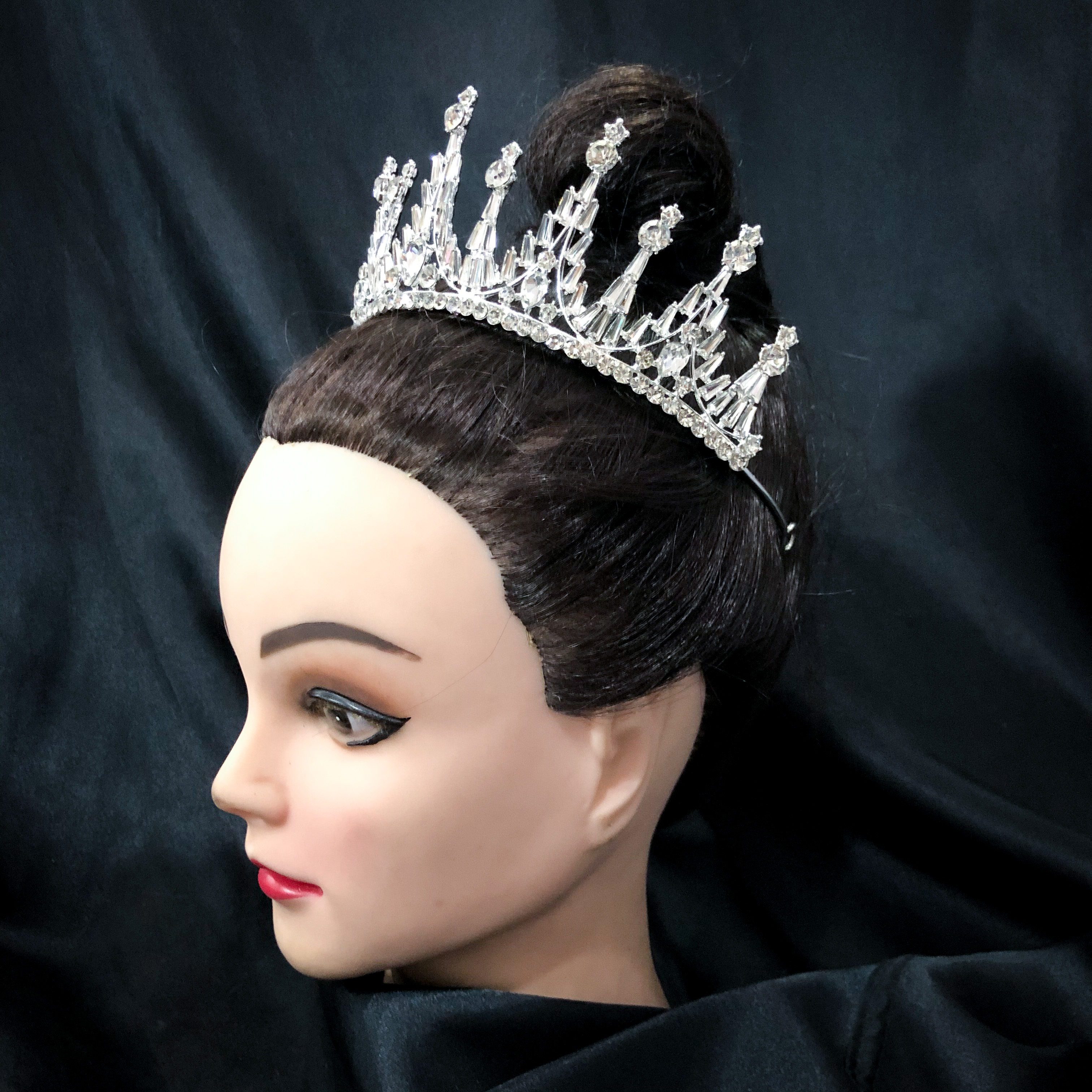 (พร้อมส่ง) เทียร่า 280 สีเงิน มงกุฎนางงาม มงกุฎเจ้าหญิง งานสวย ปราณีต QCเพชรทุกเม็ด สินค้าพร้อมส่งจากไทย