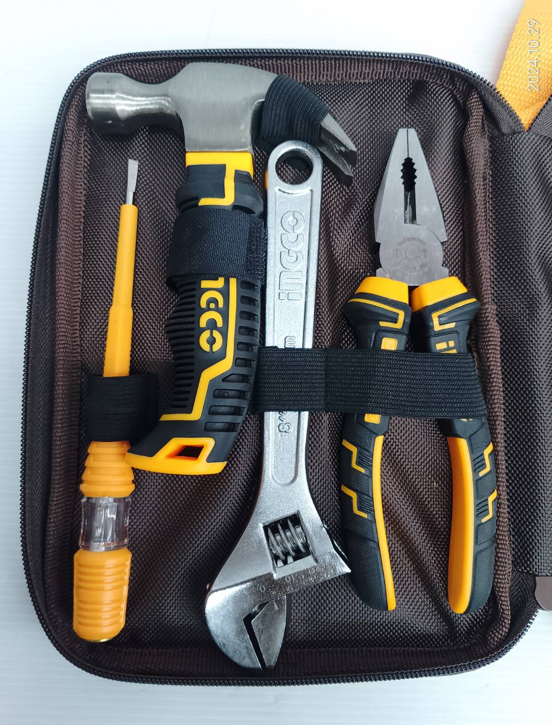 INGCO ชุดเครื่องมือช่าง 9 ชิ้น/ชุด รุ่น HKTH20809 พร้อมกระเป๋าผ้าใส่เครื่องมือ