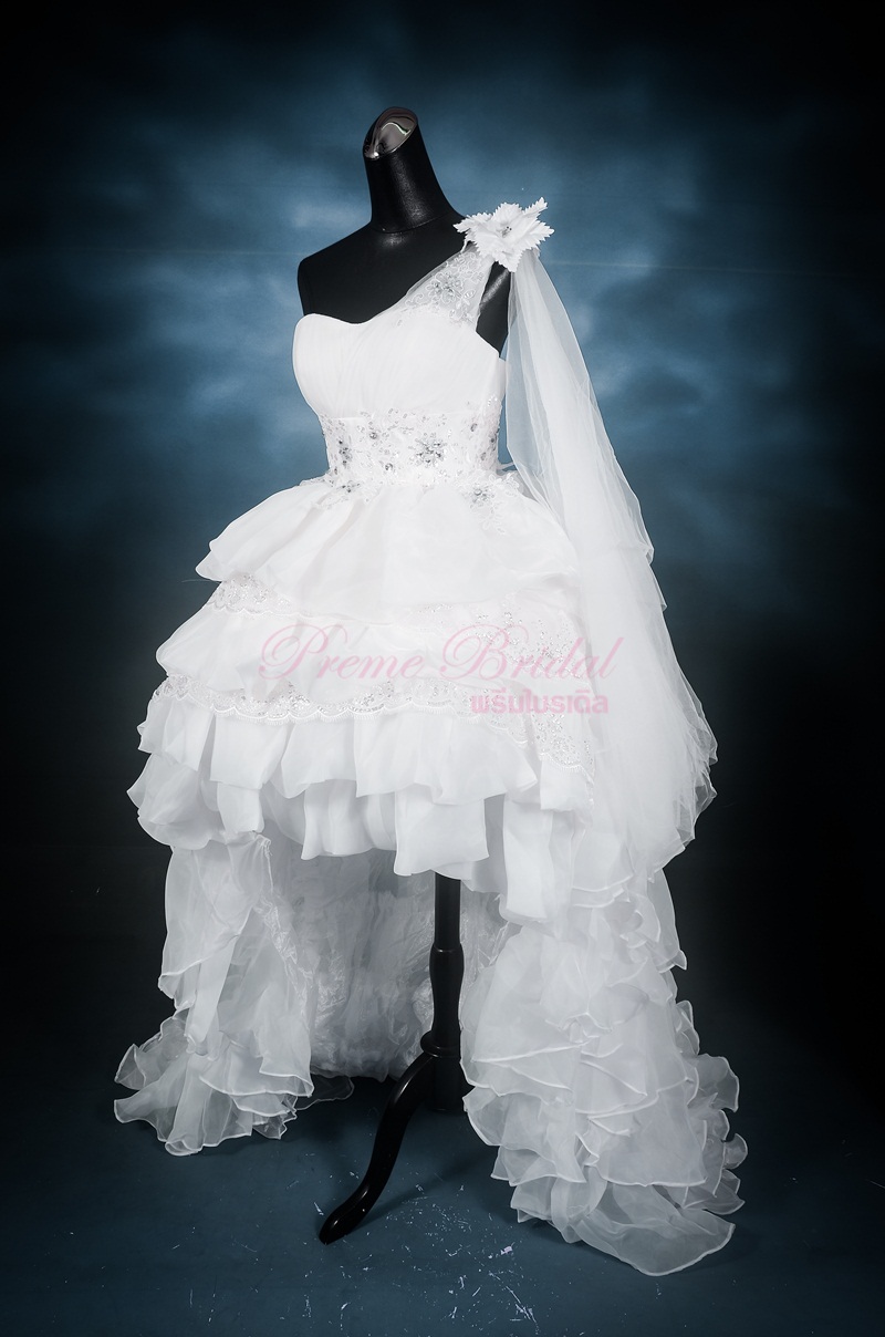 พร้อมส่งชุดหน้าสั้นหลังยาว รหัส 2500-034 ไซส์ M