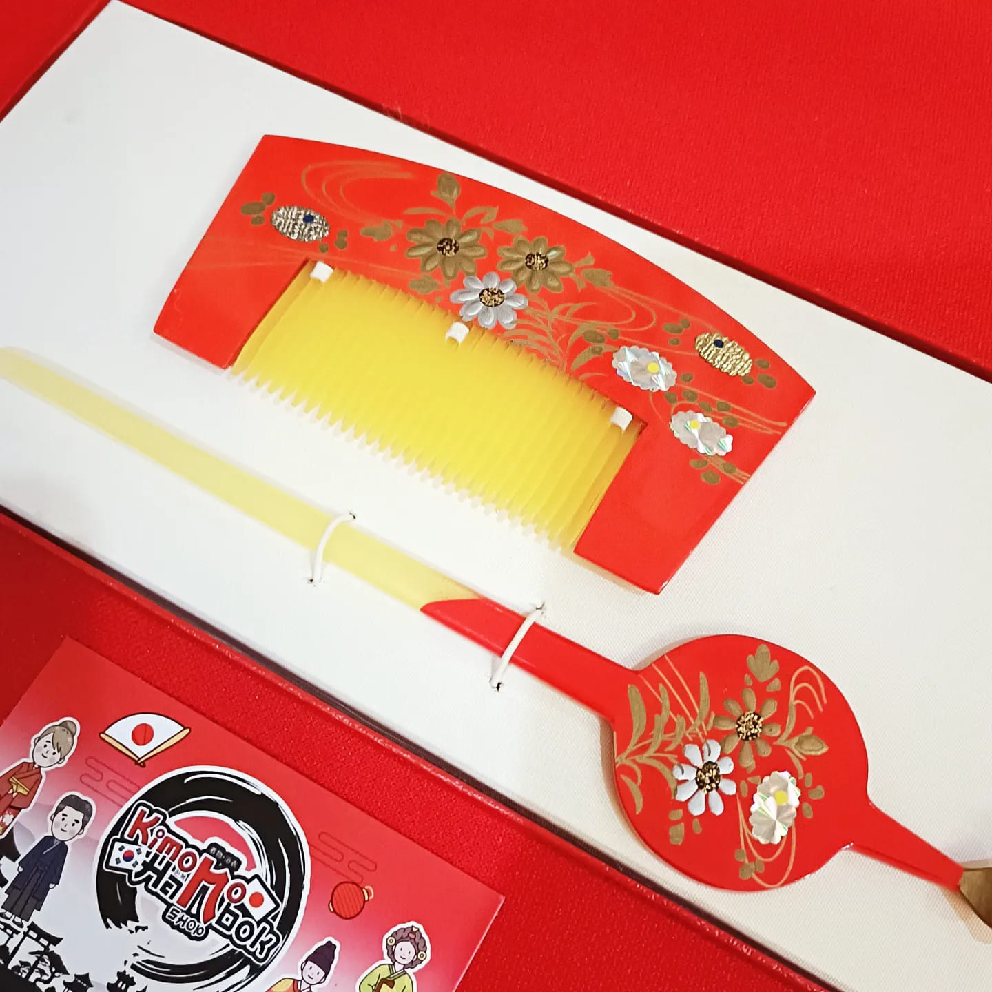 ชุดปิ่นเมลามีลสีแดง คู่PINW2003