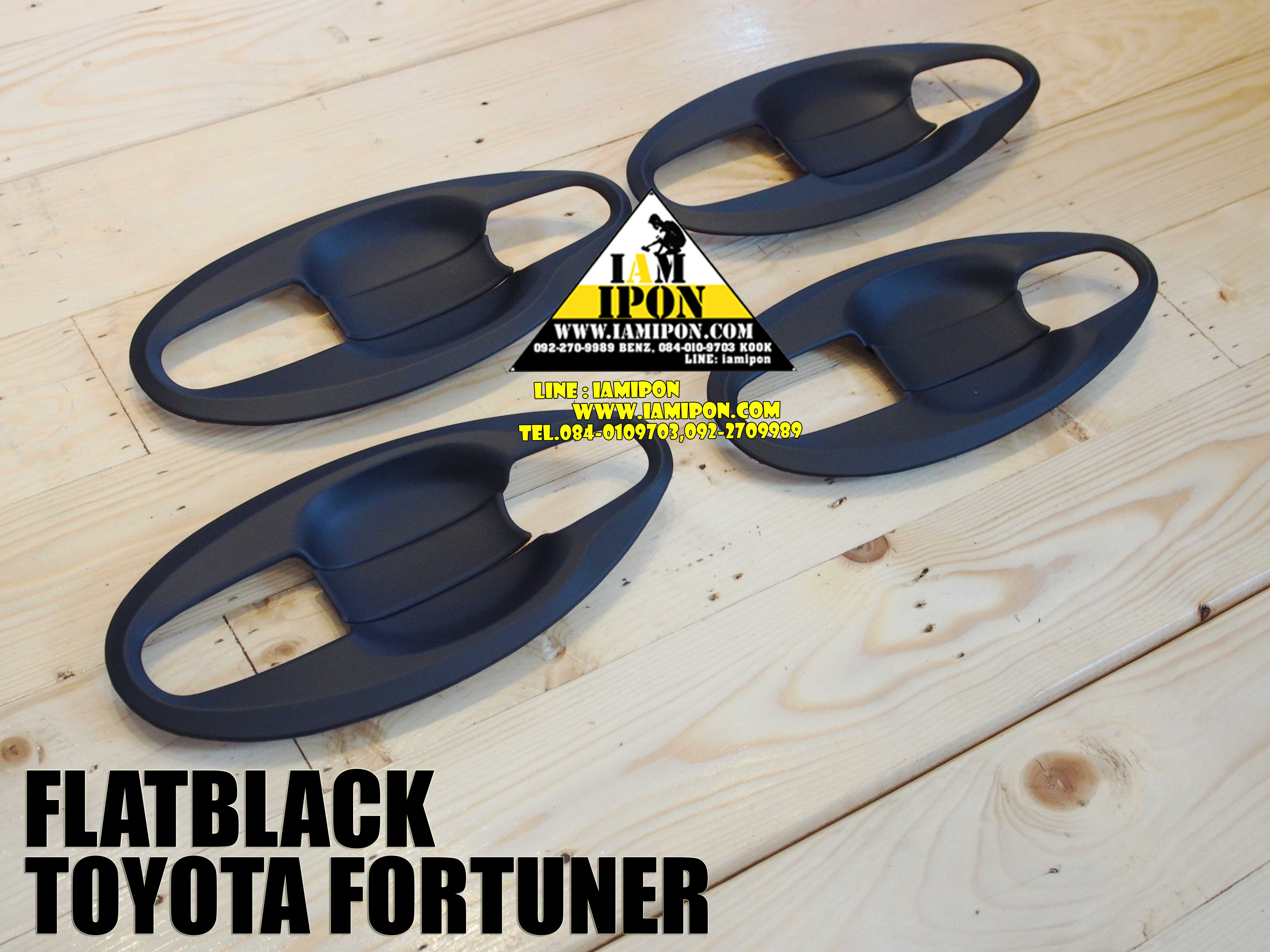PLATE DOOR HANDLE TOYOTA FORTUNER 2005-2013 FLATBLACK เบ้ารองมือเปิดฟอร์จูนเนอร์ 2005-2013