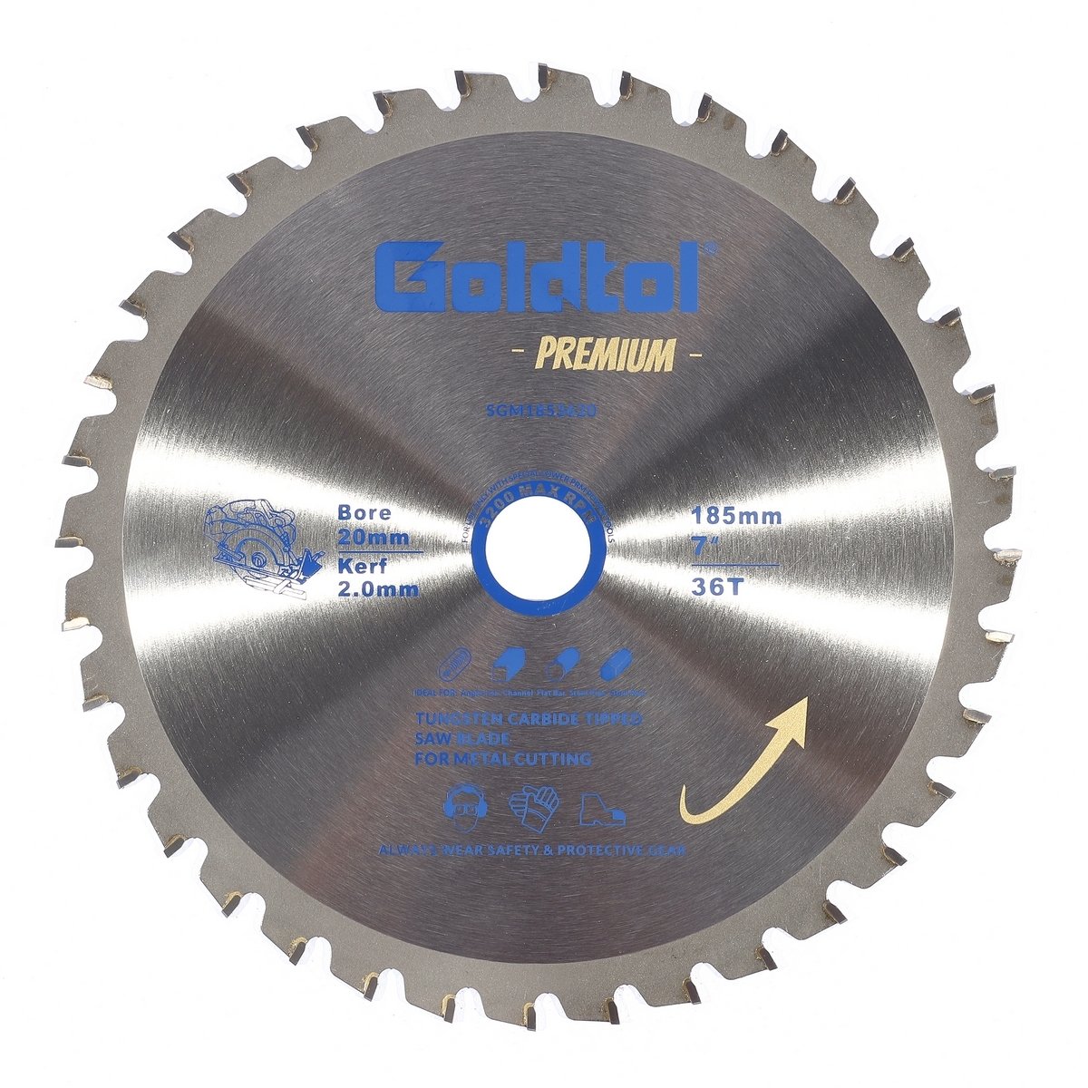 Goldtol ใบเลื่อยตัดอลูมิเนียม ฟันTCT 7"x36T