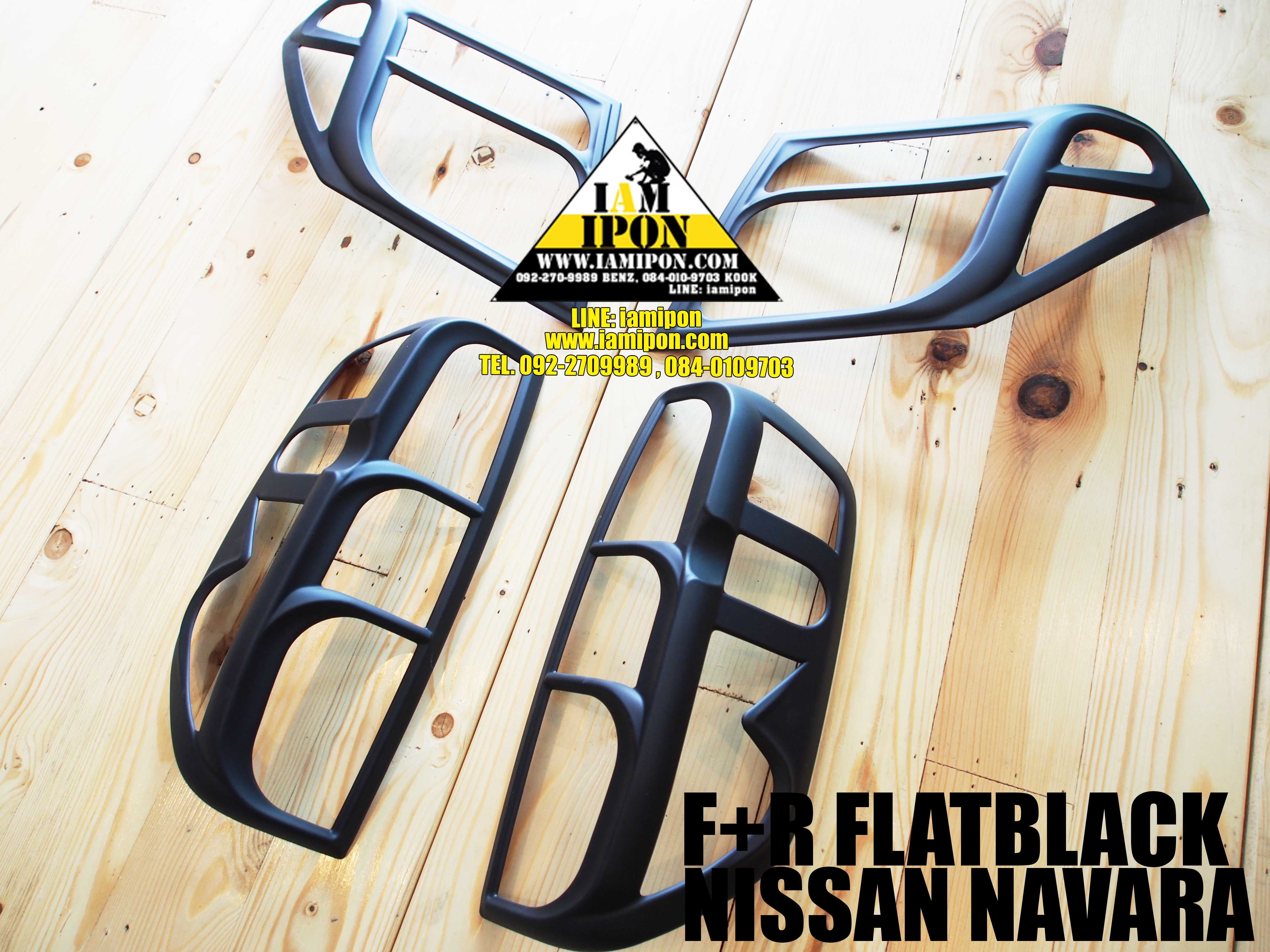 TAIL LAMP COVER NAVARA D40 FLATBLACK ครอบไฟท้ายดำด้านนาวาร่า D40