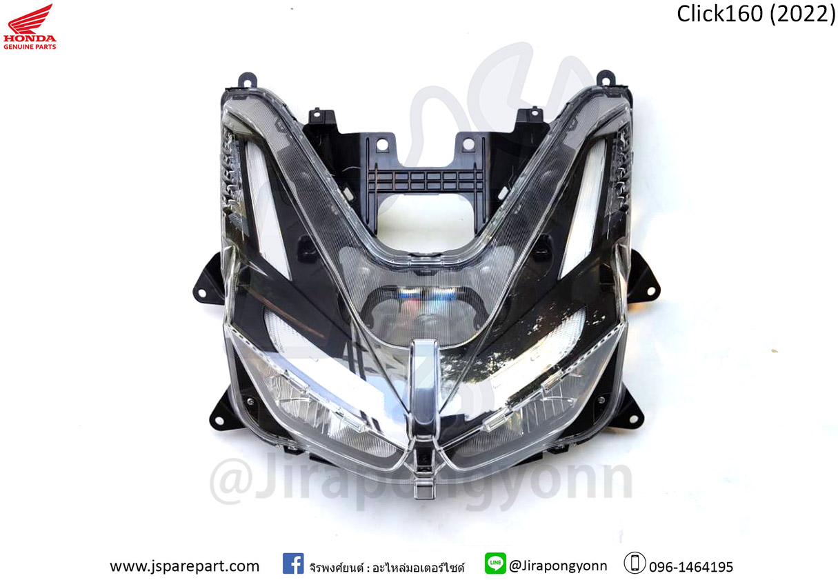 ็Honda ไฟหน้า Click160 ปี 2022 ถึง ปี 2024 อะไหล่แท้ ของใหม่ เบิกศูนย์ 33100-K2S-T01 Click160 ปี 2022 ถึง ปี 2024