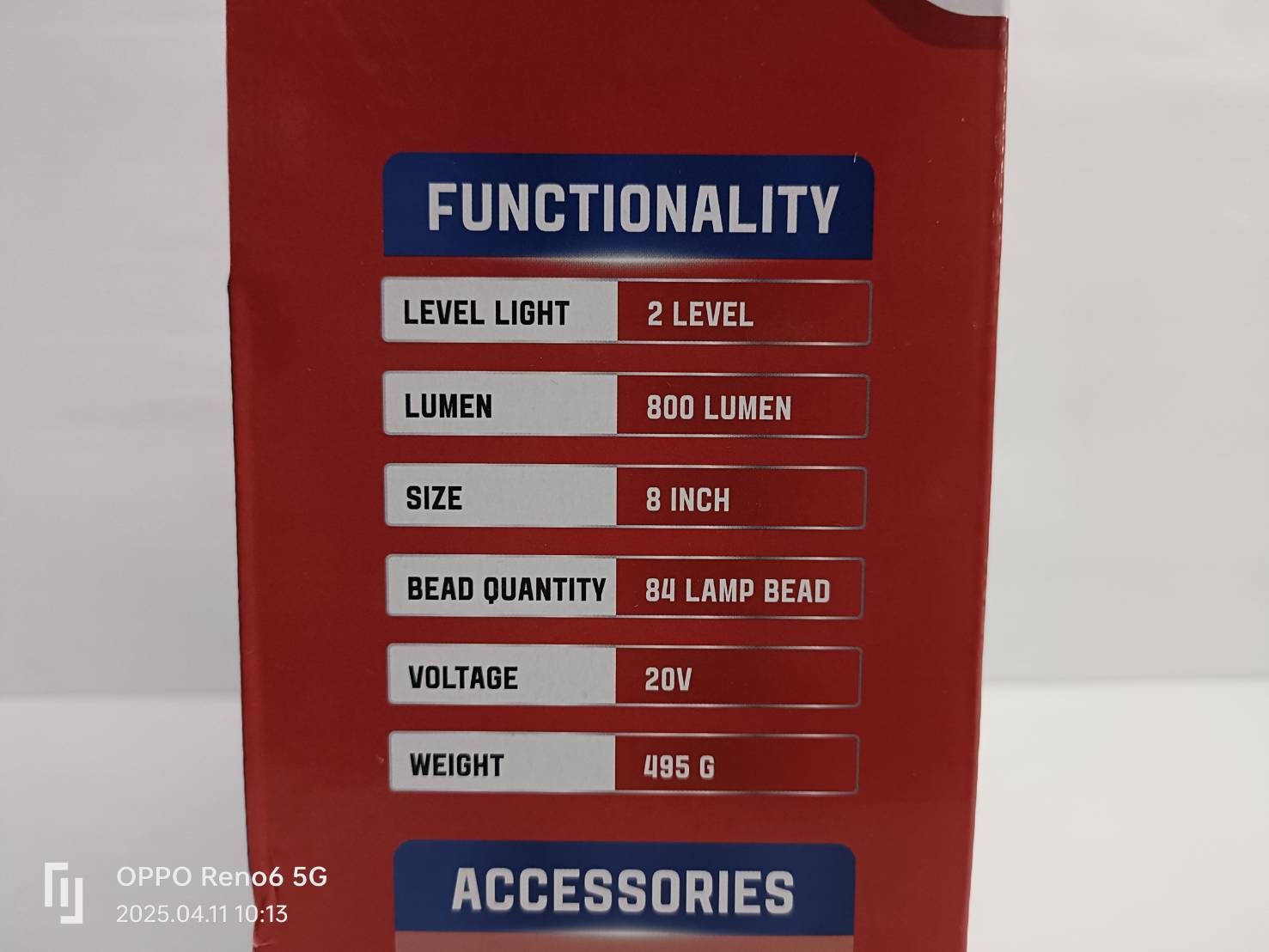 Masaru ไฟสปอร์ตไลท์ไร้สาย 8 นิ้ว 20V รุ่น SCLF-905 ปรับแสงได้ 2 ระดับ 90W สำหรับทำงานกลางคืน