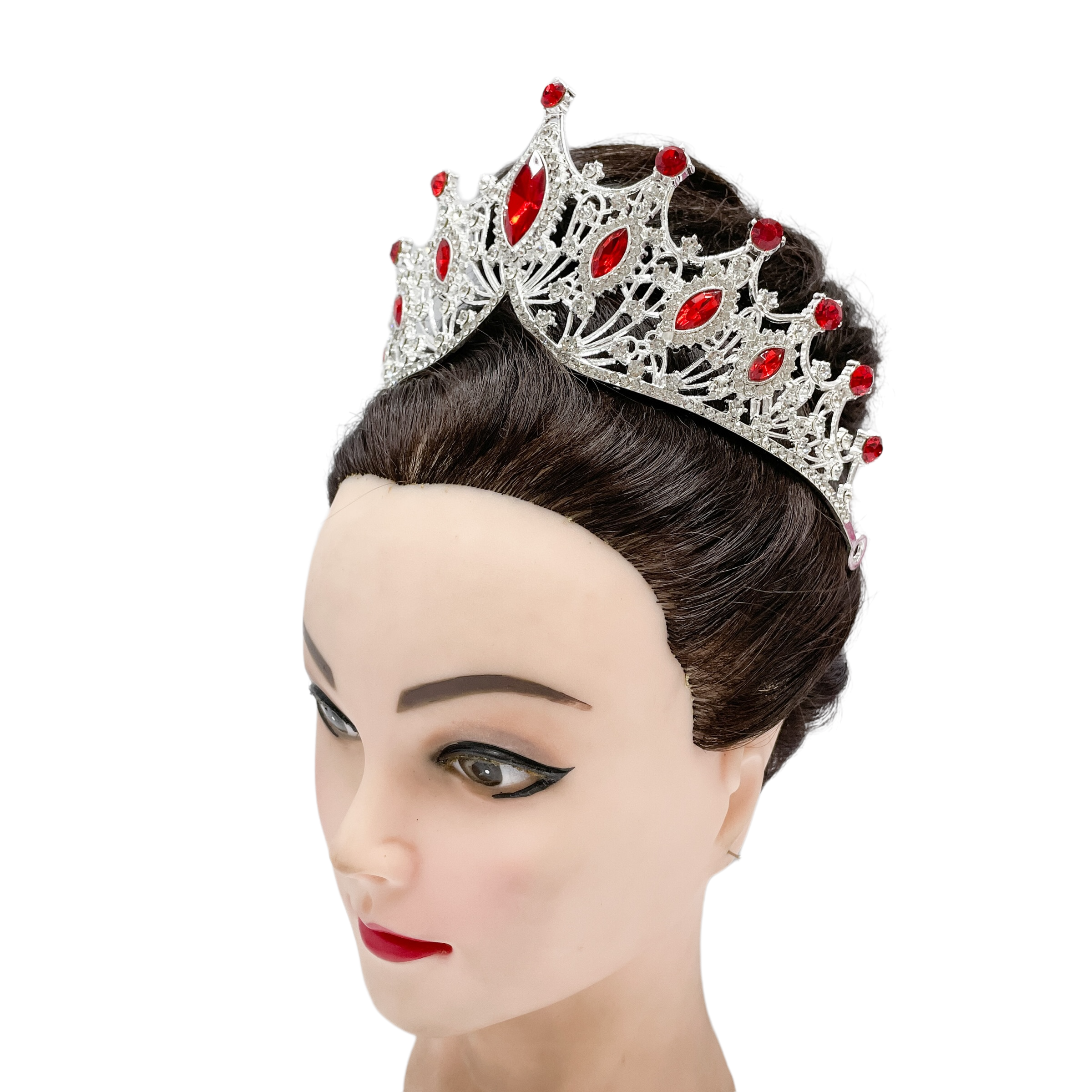 (พร้อมส่ง) เทียร่า 303 สีแดง มงกุฎนางงาม งานสวย ปราณีต QCเพชรทุกเม็ด สินค้าพร้อมส่งจากไทย