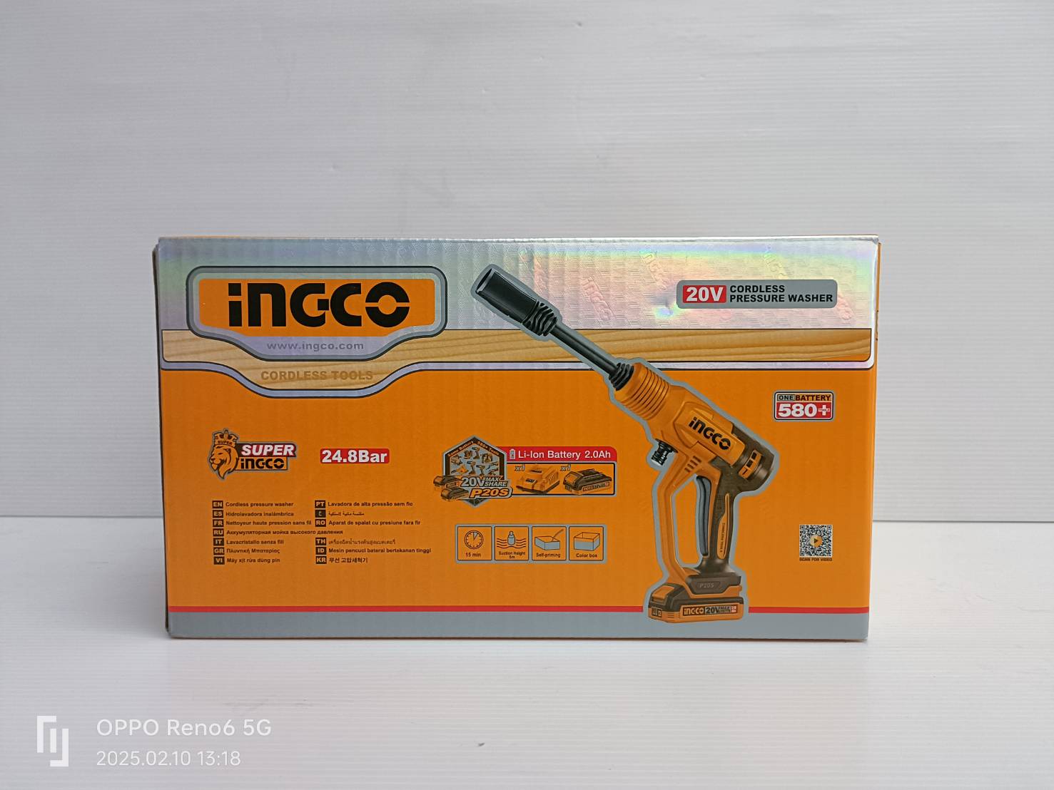 INGCO ปืนอัดฉีดแรงดันสูงไร้สาย 20V CPWLI20362