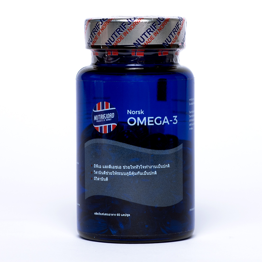 Nutrifjord Omega-3 นูทรีฟจอร์ดนอร์วีเจียน ขนาด 60 เม็ดเจล