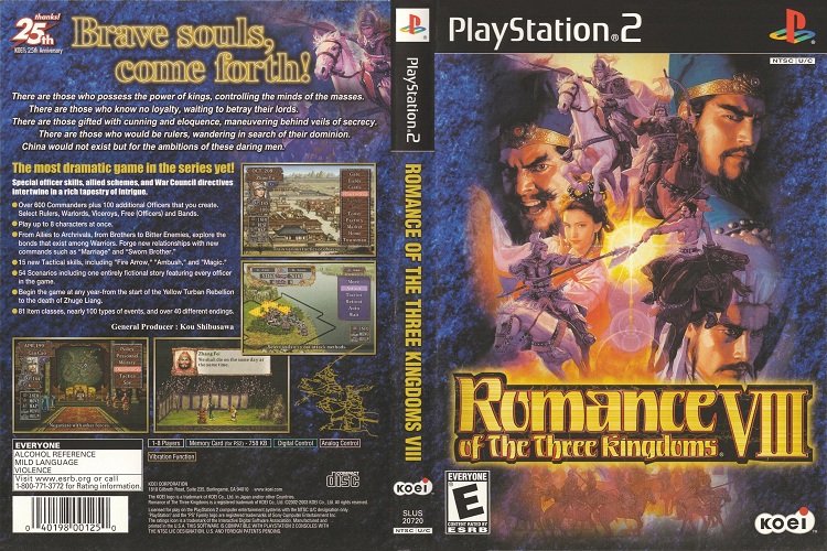 ROMANCE OF THE THREE KINGDOMS 8 [US : CD 1 Disc]