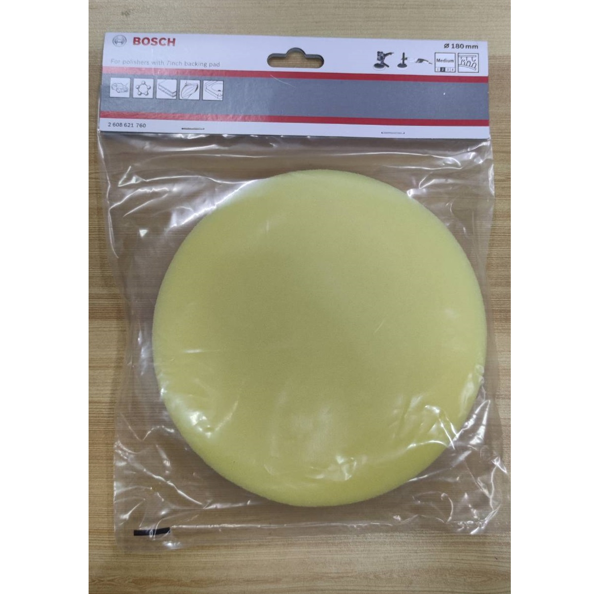 ฟองน้ำ7" Medium BOSCH สีเหลือง