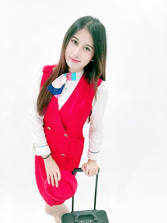 ชุดแอร์โฮสเตรส แบบชุดแซก / ชุดอาชีพในฝัน