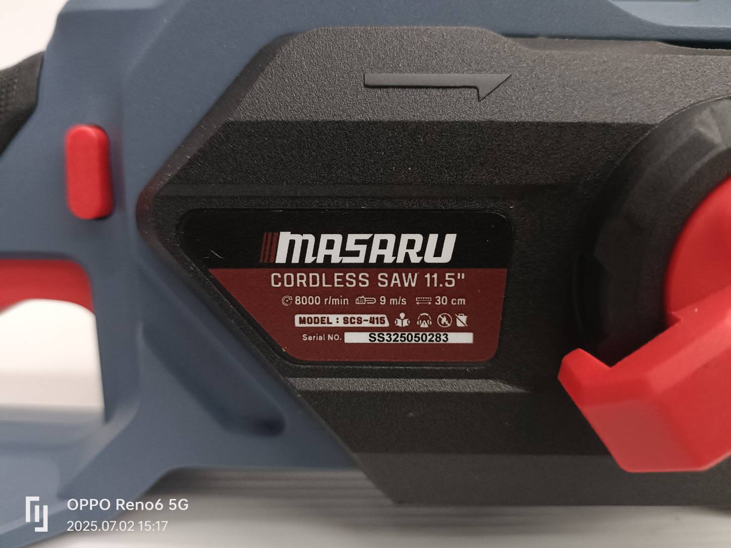 MASARU เลื่อยไฟฟ้าไร้สาย 11.5 นิ้ว 20V รุ่น SCS-415 เลื่อยตัดไม้แบตเตอรี่ ตัดไม้ขนาดใหญ่ เลื่อยโซ่ไร้สาย