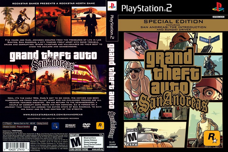 GRAND THEFT AUTO SAN ANDREAS SPECIAL EDITION [US : DVD5 1 Disc & DVD9 1 Disc]