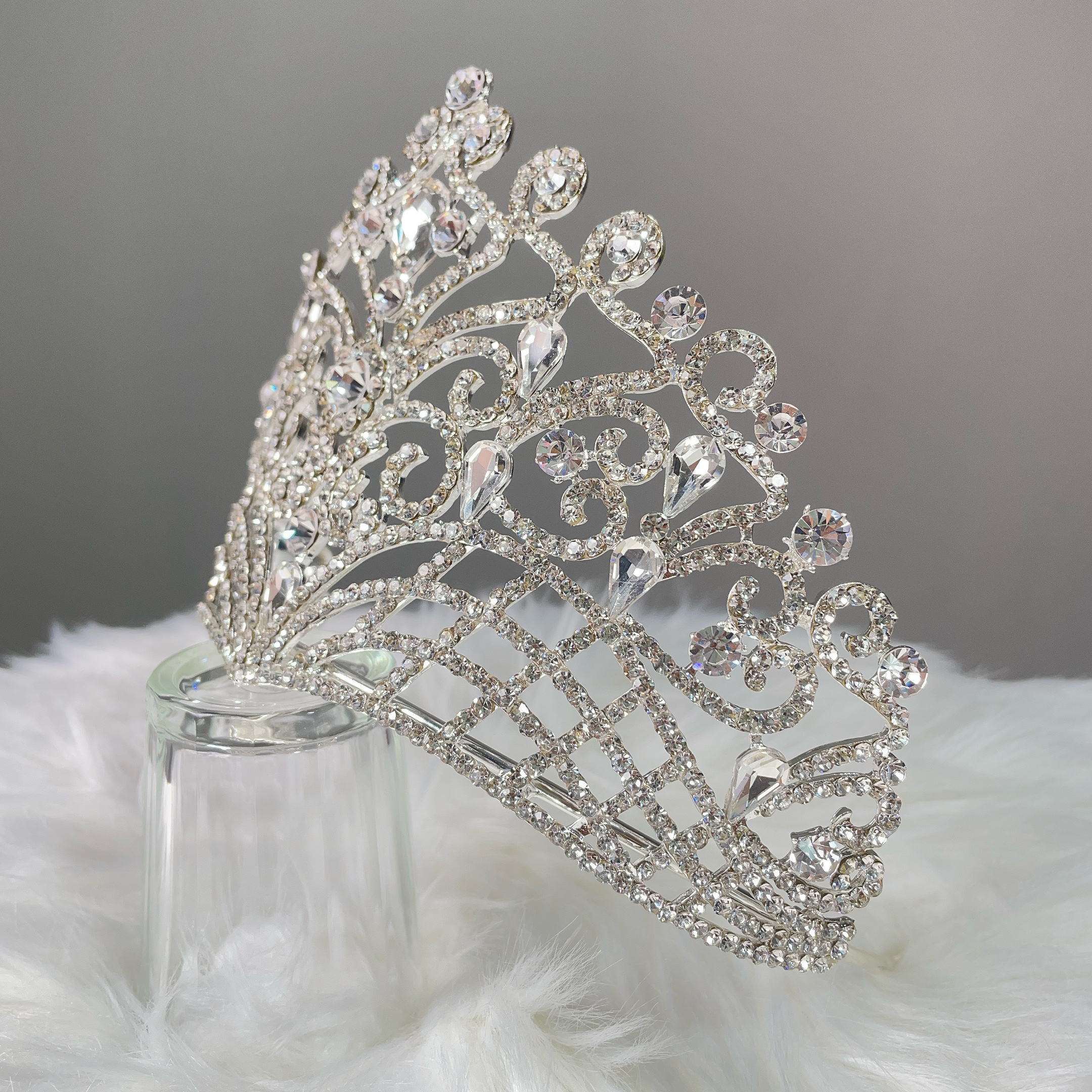 (พร้อมส่ง) เทียร่า 393 มงกุฎนางงาม มงกุฎเจ้าสาว มงกุฎเพชร งานพรีเมี่ยม สินค้าพร้อมส่งจากไทย