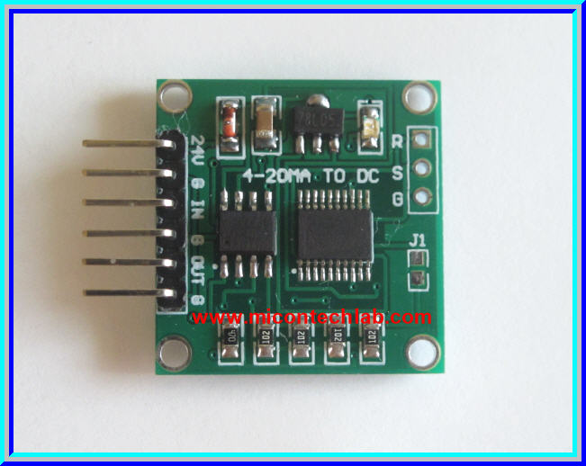 1x Current to Voltage (I/V) Transmitter signal Module 4-20mA to 0-5V linear conversion