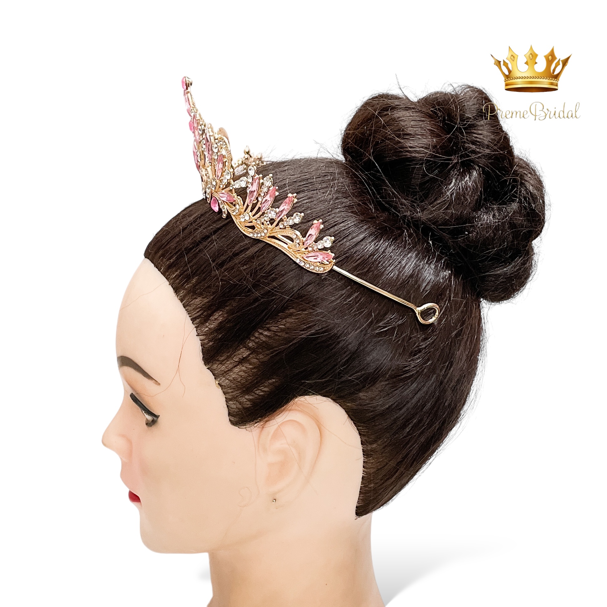 (พร้อมส่ง) เทียร่า 331 สีชมพูหวาน มงกุฎนางงาม งานสวย ปราณีต QCเพชรทุกเม็ด สินค้าพร้อมส่งจากไทย