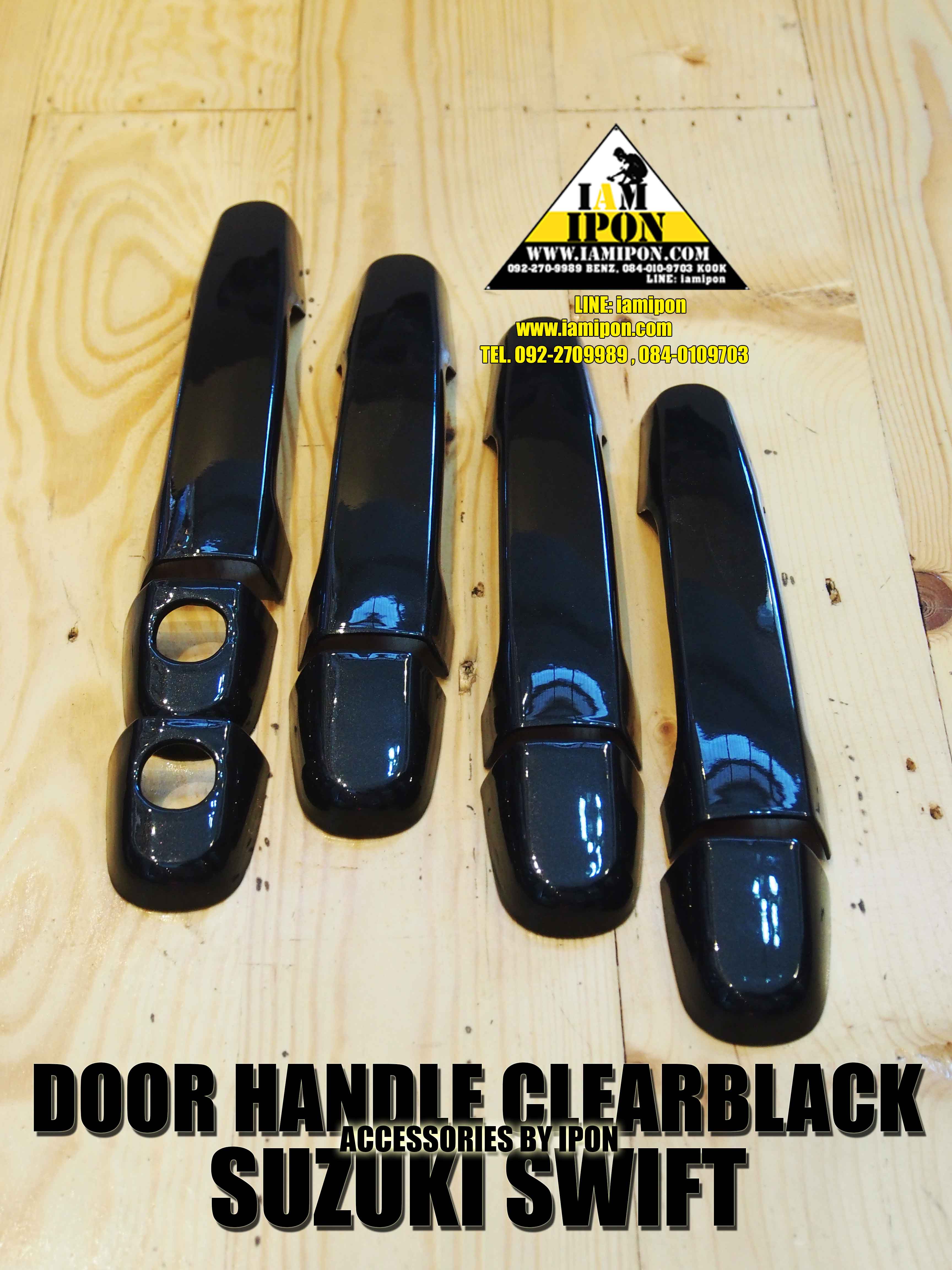DOOR HANDLE SUZUKI SWIFT CLEARBLACK ครอบมือจับดำเงาซูซูกิสวิฟท์