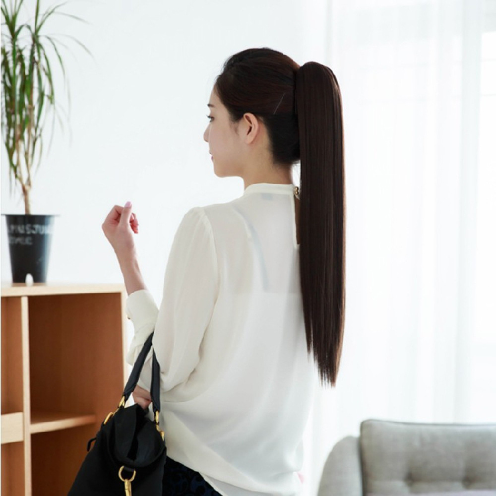 (พร้อมส่ง) วิกหางม้าหนีบ ผมตรง ยาว 60 cm