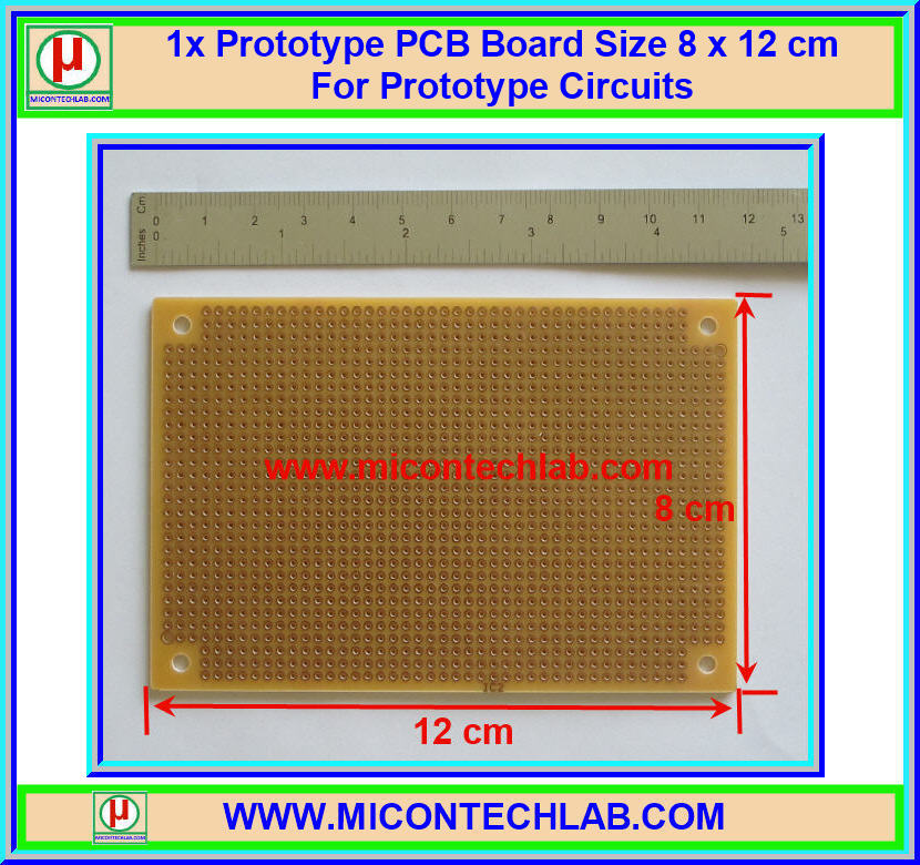 1x แผ่นปริ้นท์พีซีบีไข่ปลา IC2 ขนาด 8x12 ซม(PCB)
