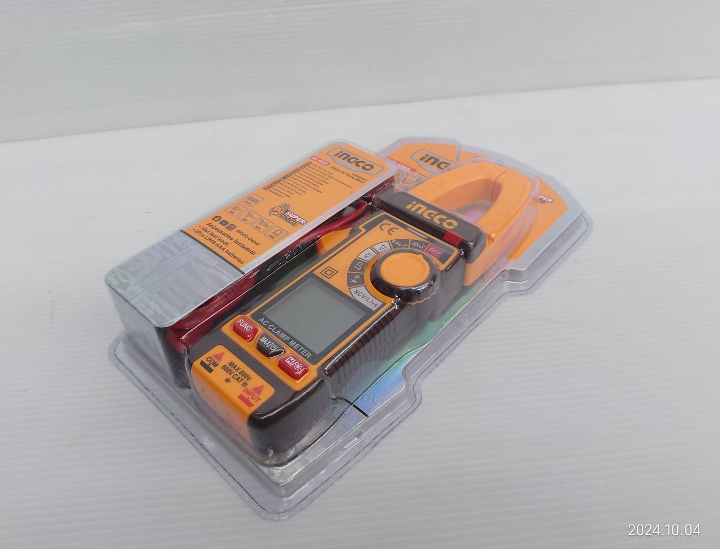 INGCO ดิจิตอลแคลมป์มิเตอร์ AC 400A รุ่น DCM62001