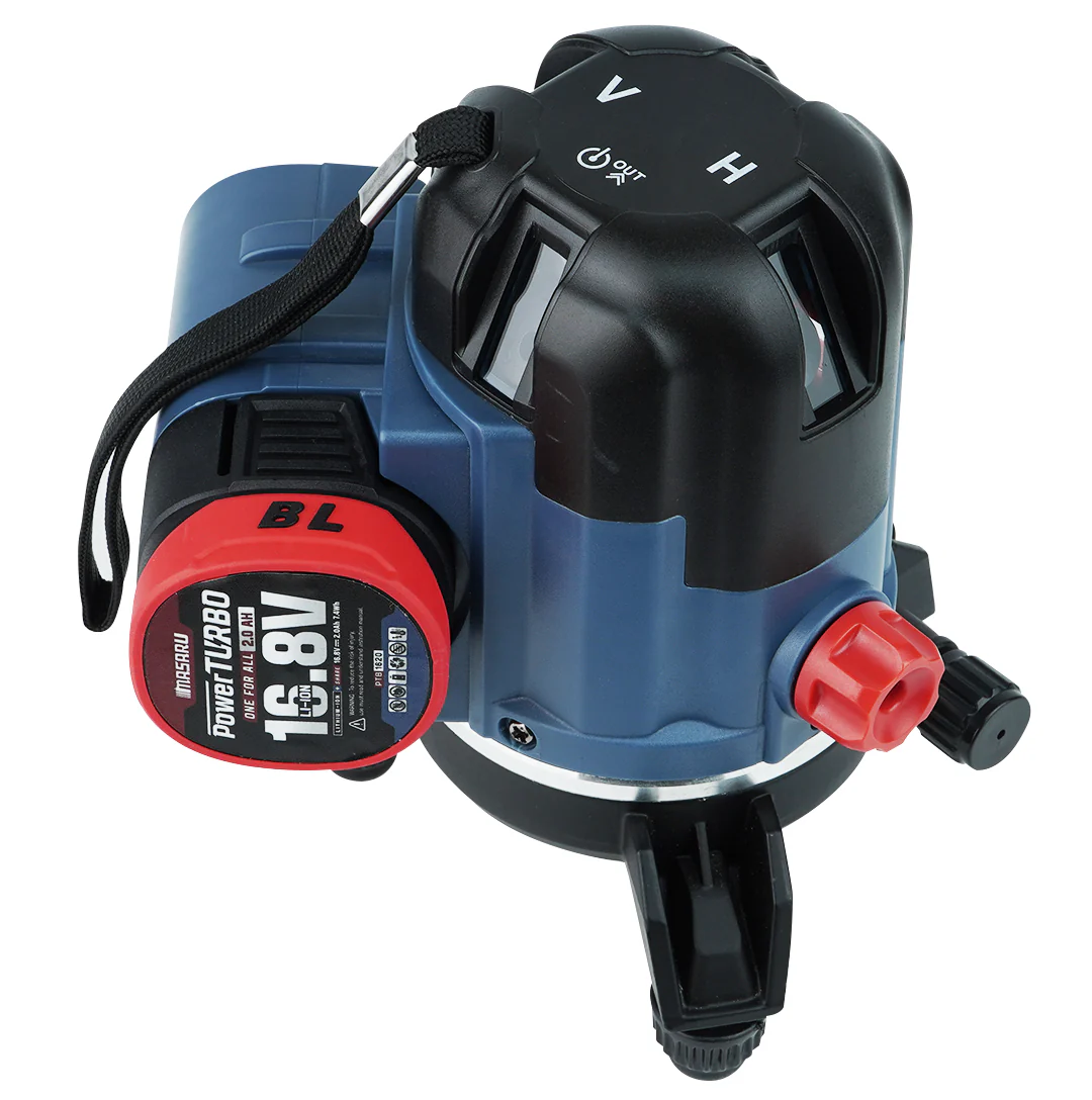 MASARU SMLG-335 เครื่องวัดระดับเลเซอร์แบบแสงสีเขียว 5 เส้น 16.8V (ไม่รวมขาตั้ง)