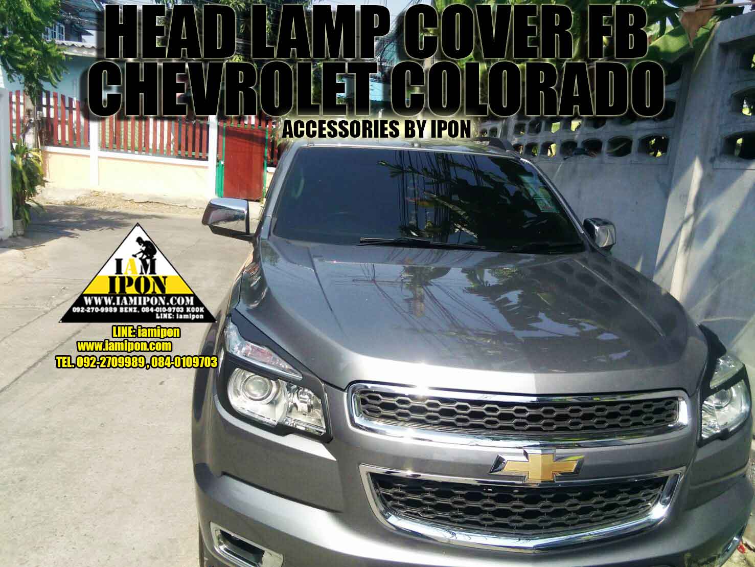HEAD LAMP COVER CHEVROLET ALL NEW COLORADO 2012 ครอบไฟหน้าดำด้านออนิวโคโลราโด 2012