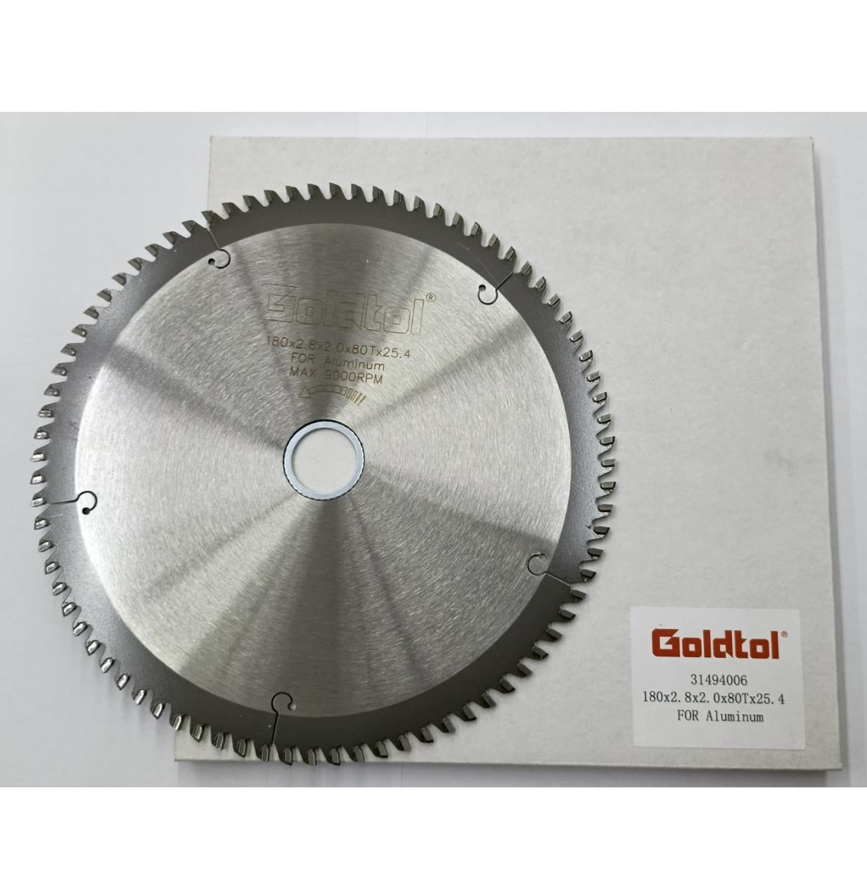 Goldtol ใบเลื่อยตัดอลูมิเนียม ฟันTCT 7"x80T 31494006