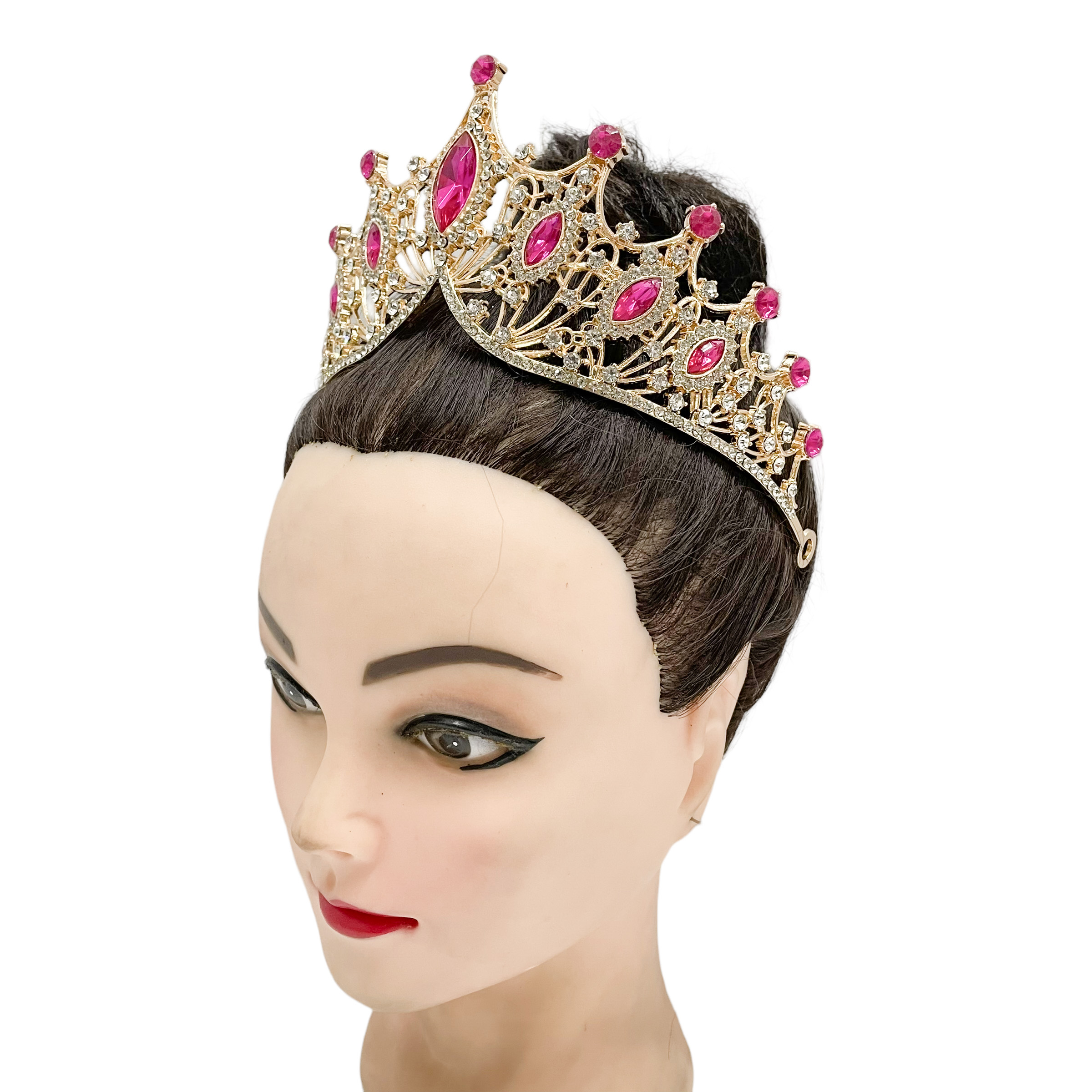 (พร้อมส่ง) เทียร่า 303 สีทอง-ชมพูบานเย็น มงกุฎนางงาม งานสวย ปราณีต QCเพชรทุกเม็ด สินค้าพร้อมส่งจากไทย