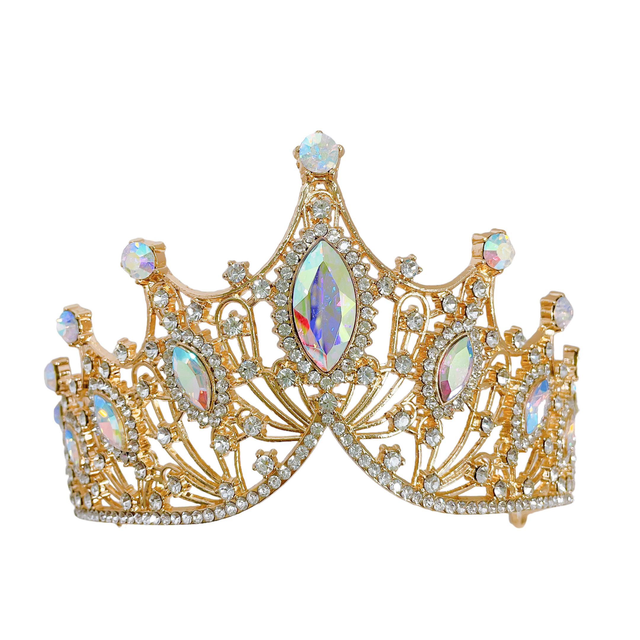 (พร้อมส่ง) เทียร่า 303 สีทอง-เหลืองAB มงกุฎนางงาม งานสวย ปราณีต QCเพชรทุกเม็ด สินค้าพร้อมส่งจากไทย