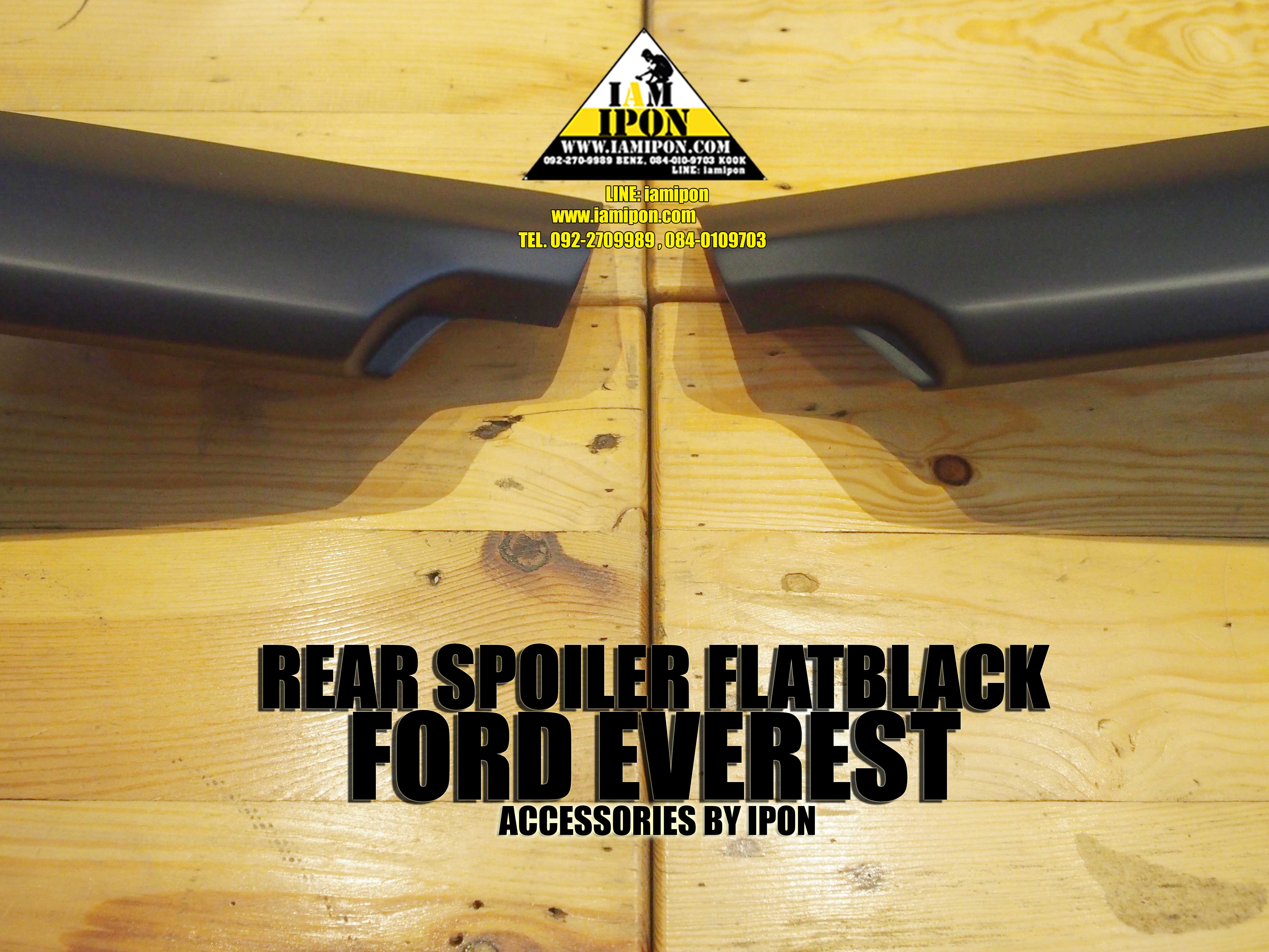 REAR SPOILER FORD EVEREST FLATBLACK สปอยเลอร์หลังดำด้านฟอร์ดเอเวอเรสต์