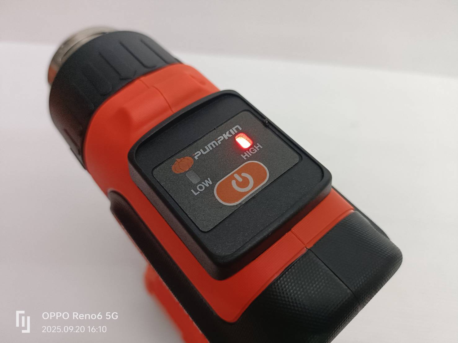 PUMPKIN เครื่องเป่าลมร้อนไร้สาย 20V ปรับได้ 2ระดับ รุ่น INF-255CHG-401K-X20 / 50455